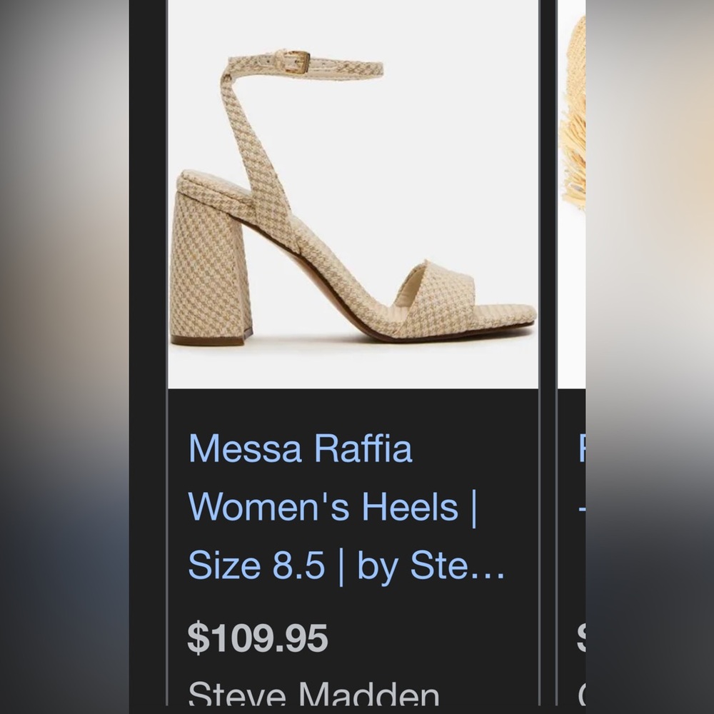 Steve Madden Raffia Heels